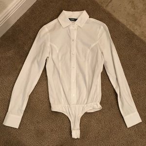 White button down bodysuit. NWOT
